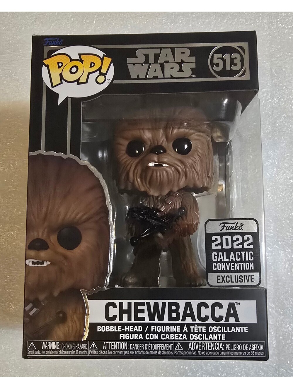Star Wars Funko Pop 513 Chewbacca 2022 Celebration Exc NIB